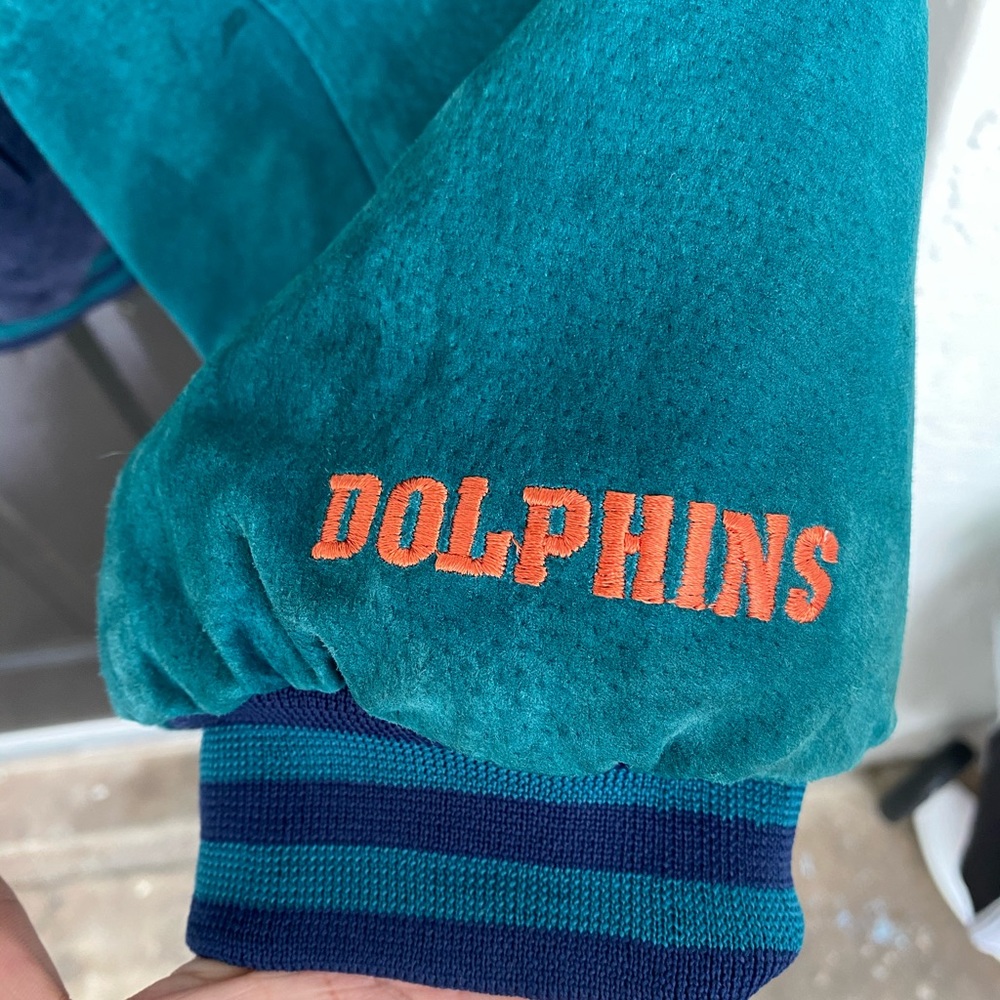 Vintage Miami Dolphins Suede Leather Jacket - Picture 4 of 8